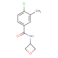 Chemical structure of 4-chloro-3-methyl-N-(oxetan-3-yl)benzamide - CSSB00013322605