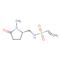 Chemical structure of N-{[(2S)-1-methyl-5-oxopyrrolidin-2-yl]methyl}ethene-1-sulfonamide - CSSB09893991835