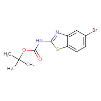 Chemical structure of tert-butyl N-(5-bromo-1,3-benzothiazol-2-yl)carbamate - CSSB00010203280