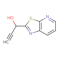 Chemical structure of 1-{[1,3]thiazolo[5,4-b]pyridin-2-yl}prop-2-yn-1-ol - CSSB21246486635