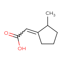 Chemical structure of 2-(2-methylcyclopentylidene)acetic acid - CSSB00000685306
