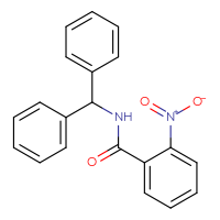 Chemical structure of N-(diphenylmethyl)-2-nitrobenzamide - CSSB00046179967