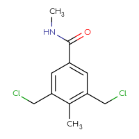 Chemical structure of 3,5-bis(chloromethyl)-N,4-dimethylbenzamide - CSSB21043416346