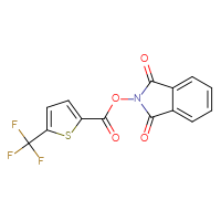 Chemical structure of 1,3-dioxo-2,3-dihydro-1H-isoindol-2-yl 5-(trifluoromethyl)thiophene-2-carboxylate - CSSB00116218551