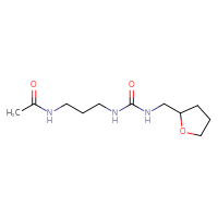Chemical structure of N-[3-({[(oxolan-2-yl)methyl]carbamoyl}amino)propyl]acetamide - CSSB00061734604