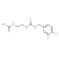 Chemical structure of N-[2-({[(3,4-difluorophenyl)methyl]carbamoyl}amino)ethyl]acetamide - CSSB02014994707