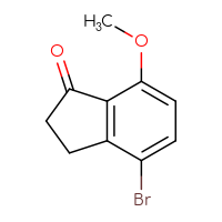 Chemical structure of 4-bromo-7-methoxy-2,3-dihydro-1H-inden-1-one - CSSB00012106140