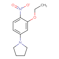 Chemical structure of 1-(3-ethoxy-4-nitrophenyl)pyrrolidine - CSSB00000490332