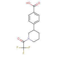 Chemical structure of 4-[1-(2,2,2-trifluoroacetyl)piperidin-3-yl]benzoic acid - CSSB03496563723