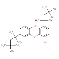Chemical structure of 2-{[2-hydroxy-5-(2,4,4-trimethylpentan-2-yl)phenyl]sulfanyl}-4-(2,4,4-trimethylpentan-2-yl)phenol - CSSB00000070988