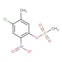 Chemical structure of 4-chloro-5-methyl-2-nitrophenyl methanesulfonate - CSSB09892928302