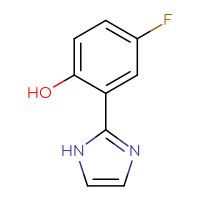 Chemical structure of 4-fluoro-2-(1H-imidazol-2-yl)phenol - CSSB00000089389