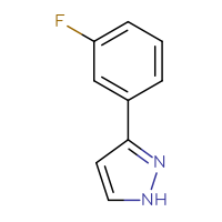Chemical structure of 3-(3-fluorophenyl)-1H-pyrazole - CSSB00011218245