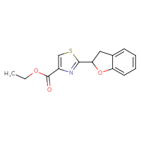 Chemical structure of ethyl 2-(2,3-dihydro-1-benzofuran-2-yl)-1,3-thiazole-4-carboxylate - CSSB00008673666
