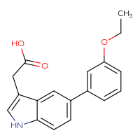 Chemical structure of 2-[5-(3-ethoxyphenyl)-1H-indol-3-yl]acetic acid - CSSB01416331986