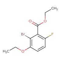 Chemical structure of ethyl 2-bromo-3-ethoxy-6-fluorobenzoate - CSSB00135190004