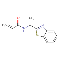 Chemical structure of N-[1-(1,3-benzothiazol-2-yl)ethyl]prop-2-enamide - CSSB01993917631