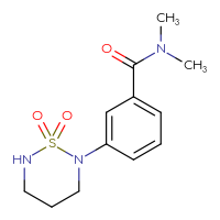 Chemical structure of 3-(1,1-dioxo-1λ⁶,2,6-thiadiazinan-2-yl)-N,N-dimethylbenzamide - CSSB01046929391