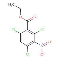 Chemical structure of ethyl 2,4,6-trichloro-3-nitrobenzoate - CSSB15039817958