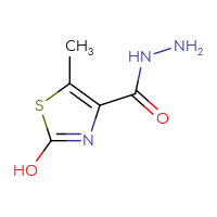 Chemical structure of 2-hydroxy-5-methyl-1,3-thiazole-4-carbohydrazide - CSSB04821846954