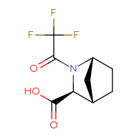 Chemical structure of (1R,3S,4S)-2-(2,2,2-trifluoroacetyl)-2-azabicyclo[2.2.1]heptane-3-carboxylic acid - CSSB00153440798