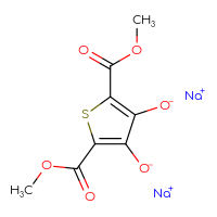 Chemical structure of disodium bis(methoxycarbonyl)thiophene-3,4-bis(olate) - CSSB00010072817