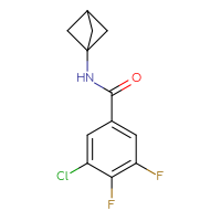 Chemical structure of N-{bicyclo[1.1.1]pentan-1-yl}-3-chloro-4,5-difluorobenzamide - CSSB06501304724