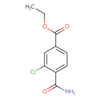 Chemical structure of ethyl 4-carbamoyl-3-chlorobenzoate - CSSB01402450811