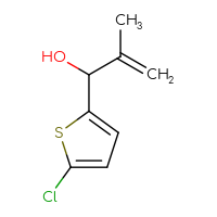 Chemical structure of 1-(5-chlorothiophen-2-yl)-2-methylprop-2-en-1-ol - CSSB00012522606