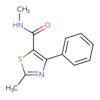 Chemical structure of N,2-dimethyl-4-phenyl-1,3-thiazole-5-carboxamide - CSSB00103344084