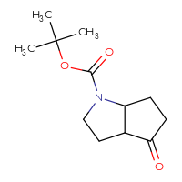 Chemical structure of tert-butyl 4-oxo-octahydrocyclopenta[b]pyrrole-1-carboxylate - CSSB00010778236