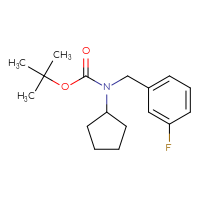 Chemical structure of tert-butyl N-cyclopentyl-N-[(3-fluorophenyl)methyl]carbamate - CSSB02054713278
