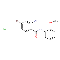 Chemical structure of 2-amino-4-bromo-N-(2-methoxyphenyl)benzamide hydrochloride - CSSB00000719034