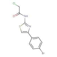 Chemical structure of N-[4-(4-bromophenyl)-1,3-thiazol-2-yl]-2-chloroacetamide - CSSB00020595043