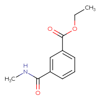 Chemical structure of ethyl 3-(methylcarbamoyl)benzoate - CSSB01991637349