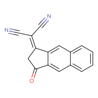 Chemical structure of 2-{3-oxo-1H,2H,3H-cyclopenta[b]naphthalen-1-ylidene}propanedinitrile - CSSB00160524211