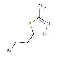 Chemical structure of 2-(2-bromoethyl)-5-methyl-1,3,4-thiadiazole - CSSB00117467220