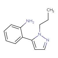 Chemical structure of 2-(1-propyl-1H-pyrazol-5-yl)aniline - CSSB00011961427