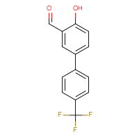 Chemical structure of 4-hydroxy-4'-(trifluoromethyl)-[1,1'-biphenyl]-3-carbaldehyde - CSSB00016253748