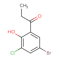 Chemical structure of 1-(5-bromo-3-chloro-2-hydroxyphenyl)propan-1-one - CSSB00011659467