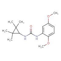 Chemical structure of 1-(2,5-dimethoxyphenyl)-3-(2,2,3,3-tetramethylcyclopropyl)urea - CSSB02053376148