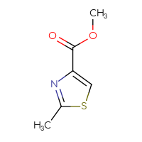 Chemical structure of methyl 2-methyl-1,3-thiazole-4-carboxylate - CSSB00011569629