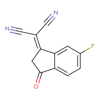 Chemical structure of 2-(6-fluoro-3-oxo-2,3-dihydro-1H-inden-1-ylidene)propanedinitrile - CSSB00134614178