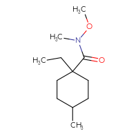 Chemical structure of 1-ethyl-N-methoxy-N,4-dimethylcyclohexane-1-carboxamide - CSSB15013892303