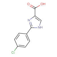 Chemical structure of 2-(4-chlorophenyl)-1H-imidazole-4-carboxylic acid - CSSB00102601634