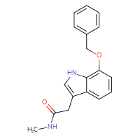Chemical structure of 2-[7-(benzyloxy)-1H-indol-3-yl]-N-methylacetamide - CSSB02283619598