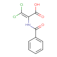 Chemical structure of 3,3-dichloro-2-(phenylformamido)prop-2-enoic acid - CSSB00000011392