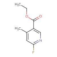 Chemical structure of ethyl 6-fluoro-4-methylpyridine-3-carboxylate - CSSB00009843474