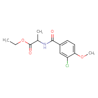 Chemical structure of ethyl 2-[(3-chloro-4-methoxyphenyl)formamido]propanoate - CSSB02018695469