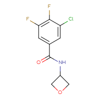 Chemical structure of 3-chloro-4,5-difluoro-N-(oxetan-3-yl)benzamide - CSSB06473820293